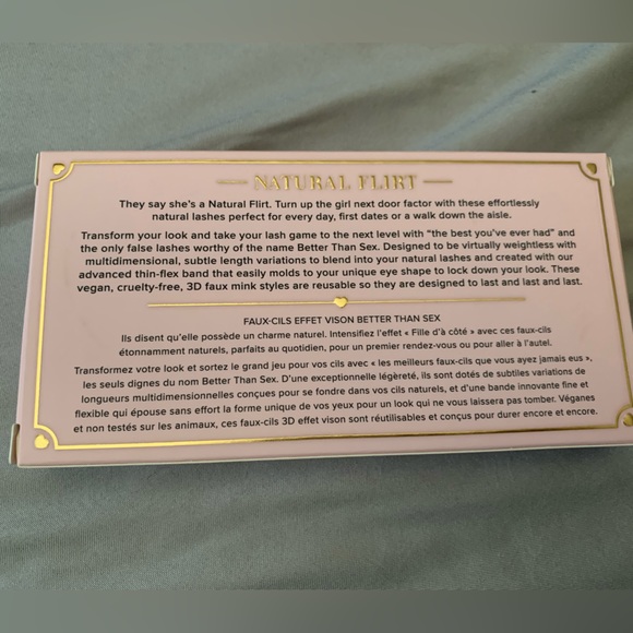 NIB Too Faced Better Than Sex Faux Mink Falsie Lashes - Natural Flirt - Picture 7 of 9